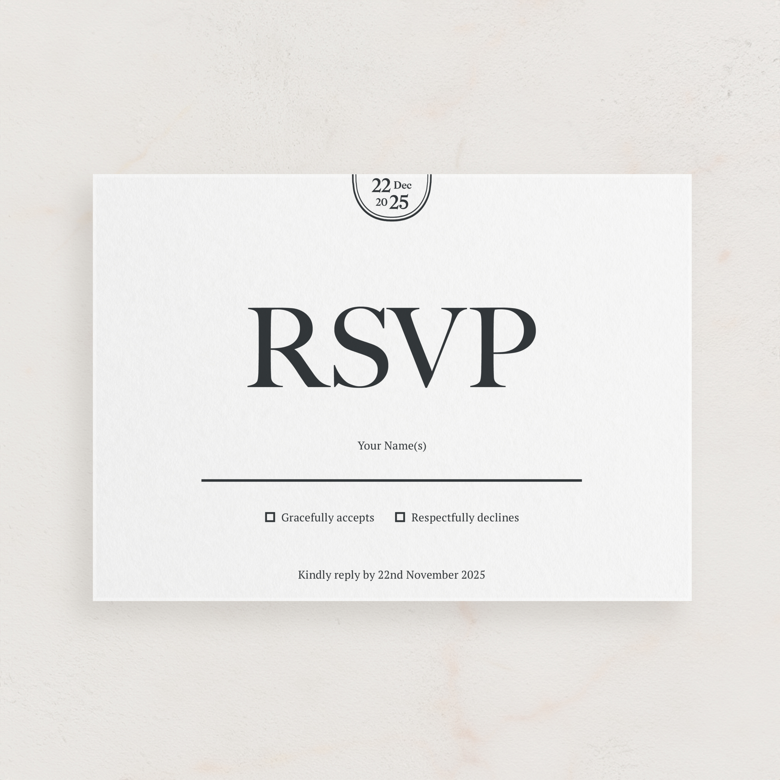Wedding rsvp cards with limited guests | Honestweddingadvice.com