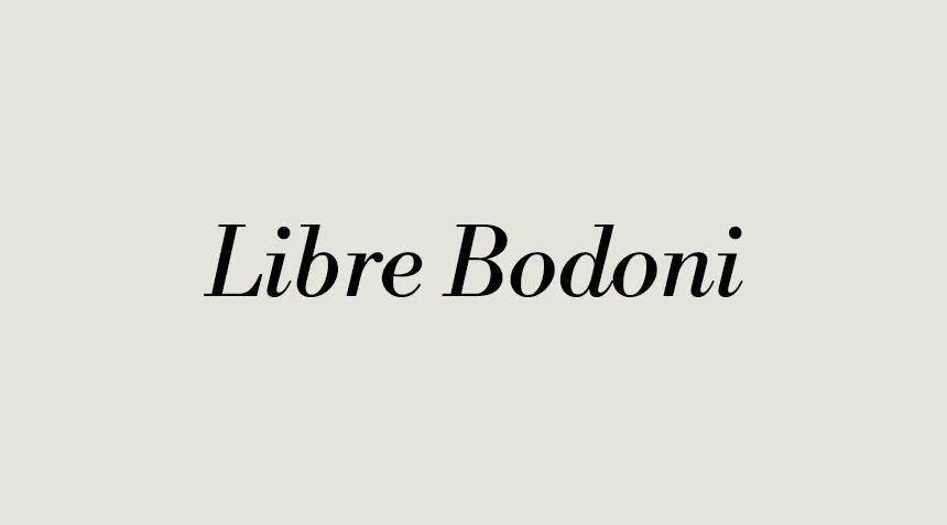 libre bodoni font showcase