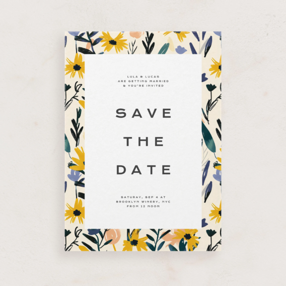 creative floral border card