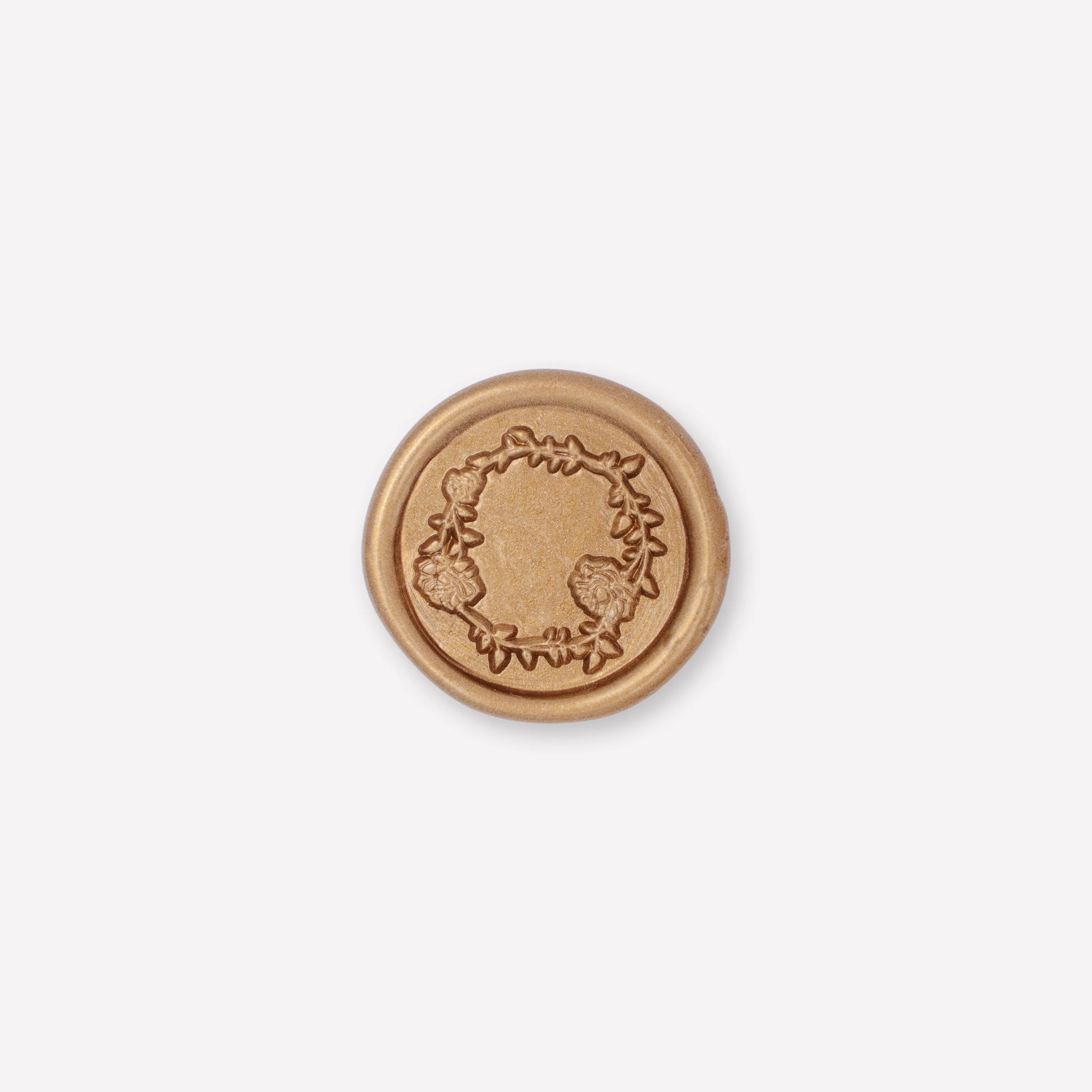floral wreath wax seal