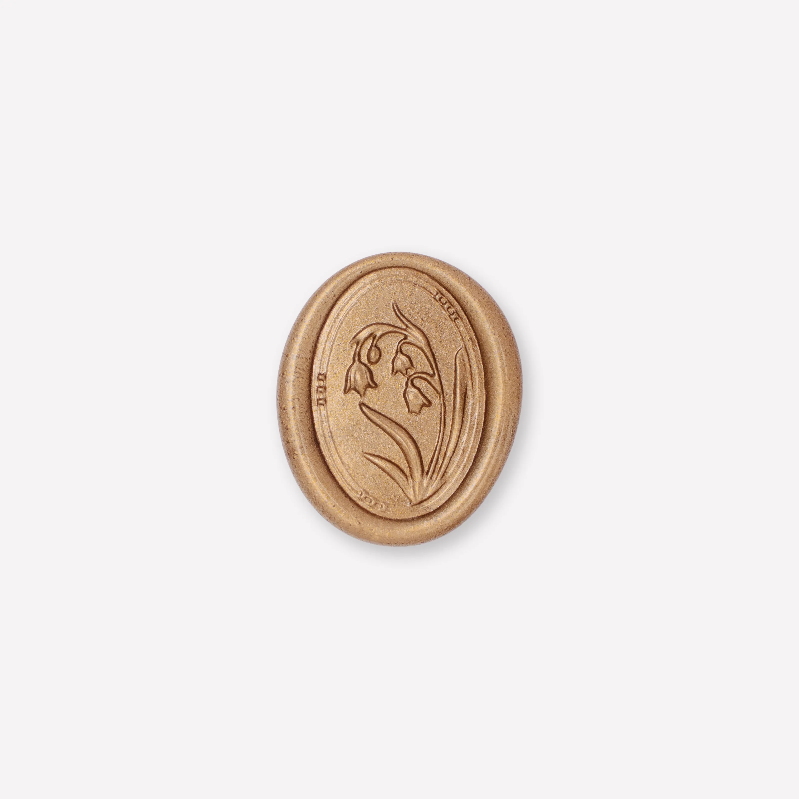 single flower oval wax seal