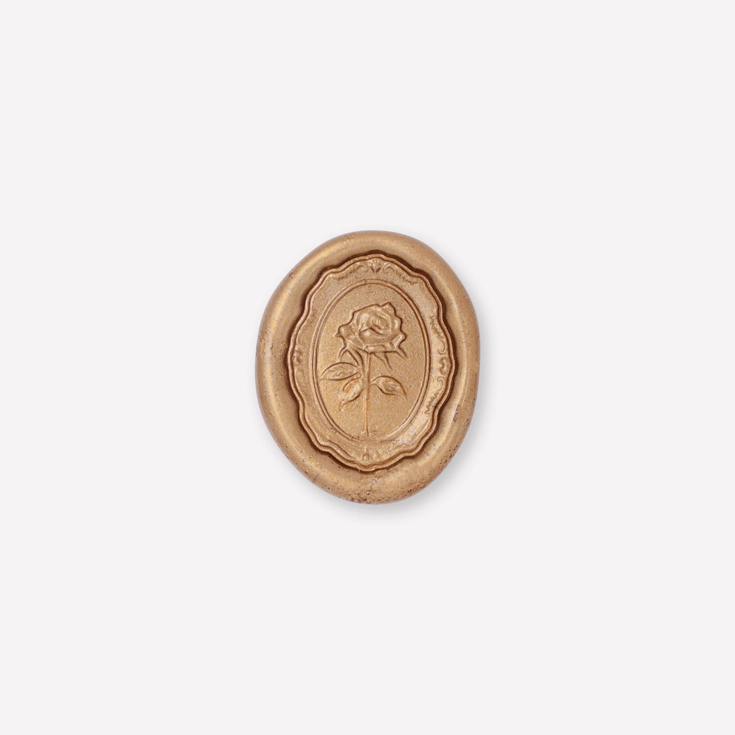 rose motif oval wax seal