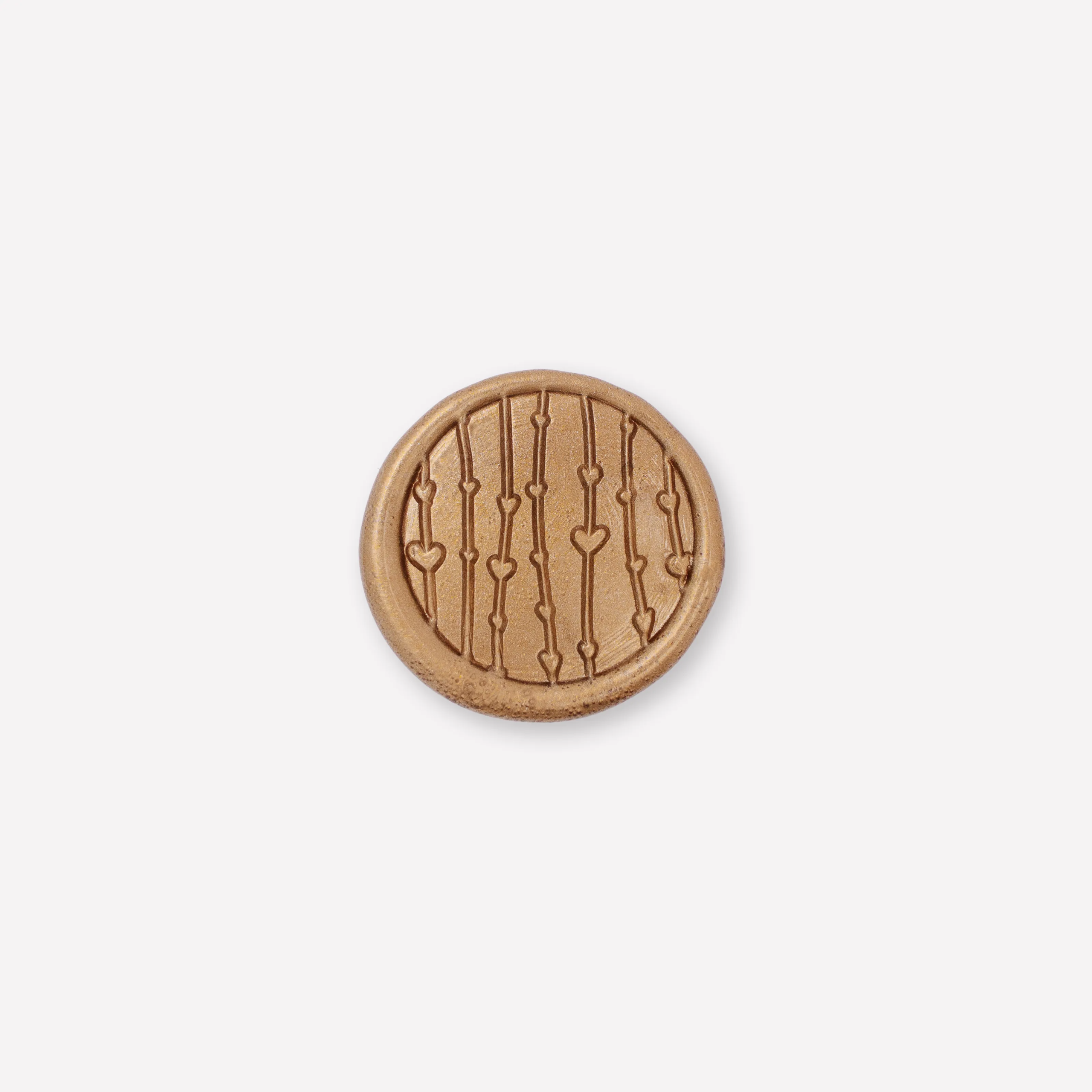 vertical heart pattern wax seal