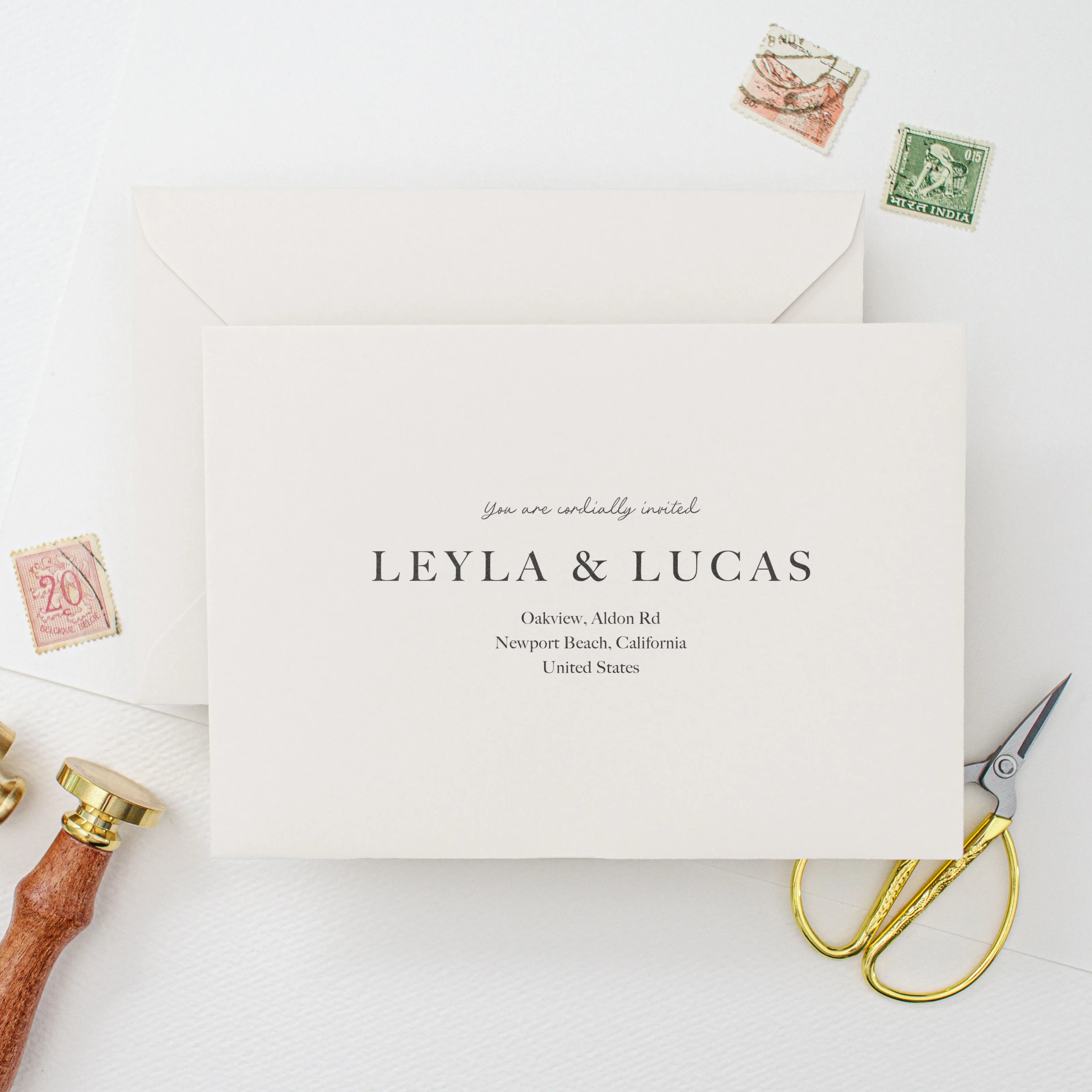 Ice White Wedding Envelope - Image 2