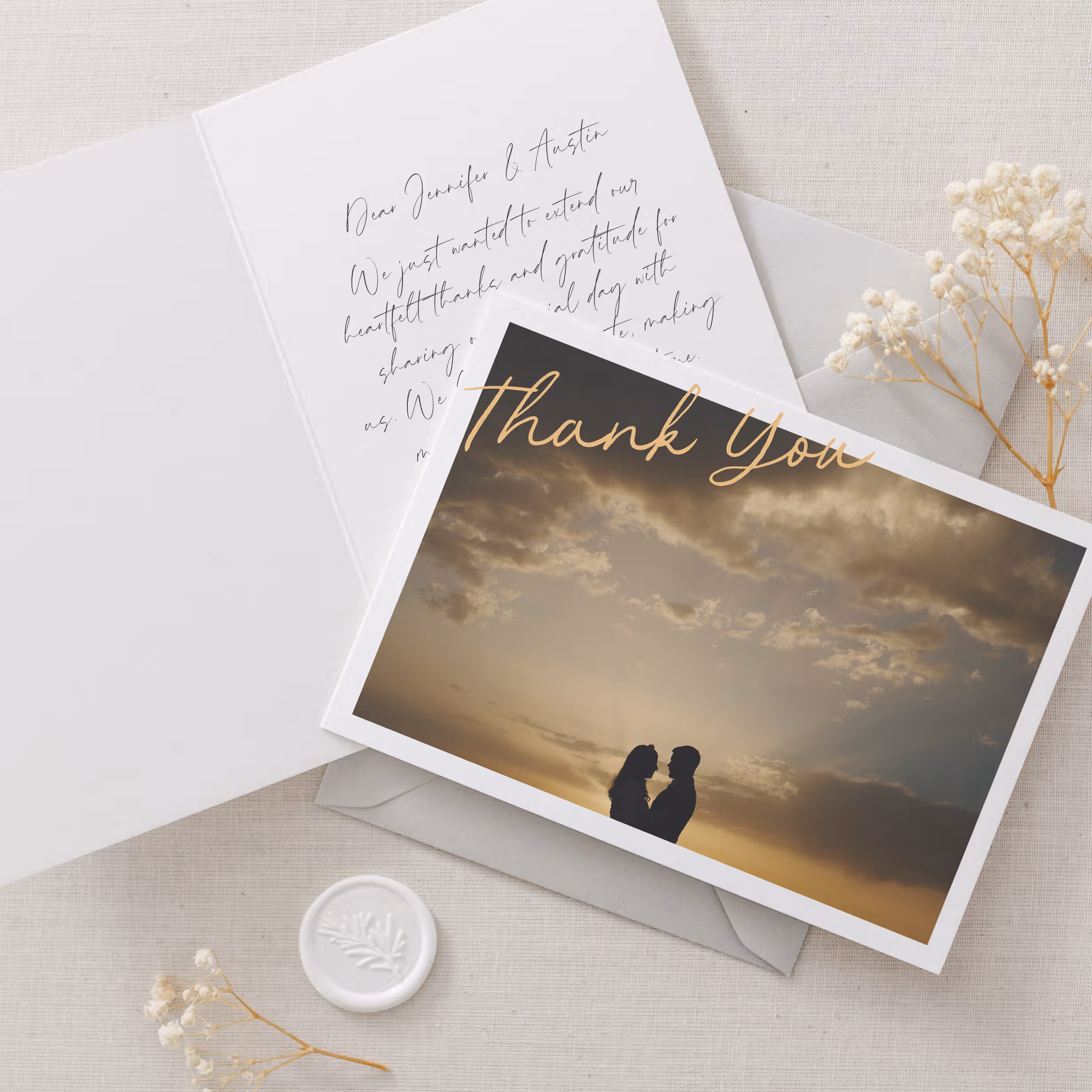 Menes Thank You Card (Folded or Flat) - Image 2