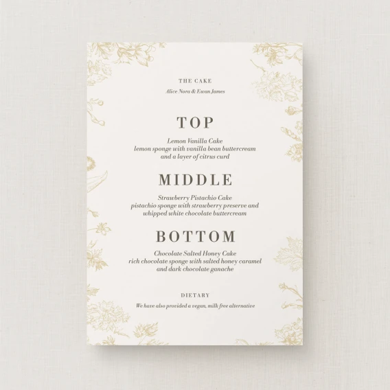 Caell Collection Wedding Cake Sign
