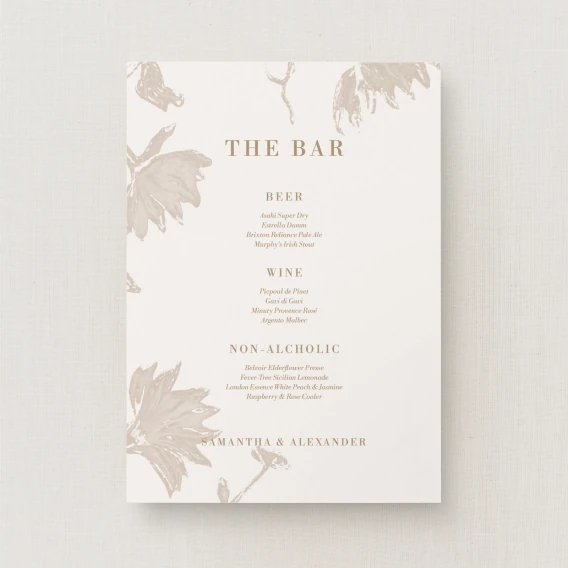 Cassis Collection Drinks Menu