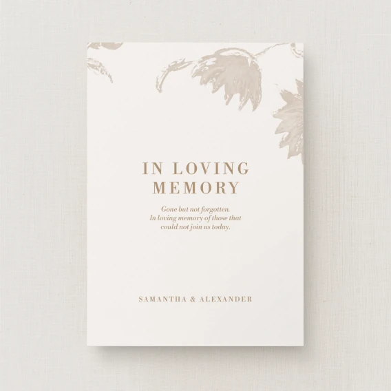 Cassis Collection In Loving Memory Sign