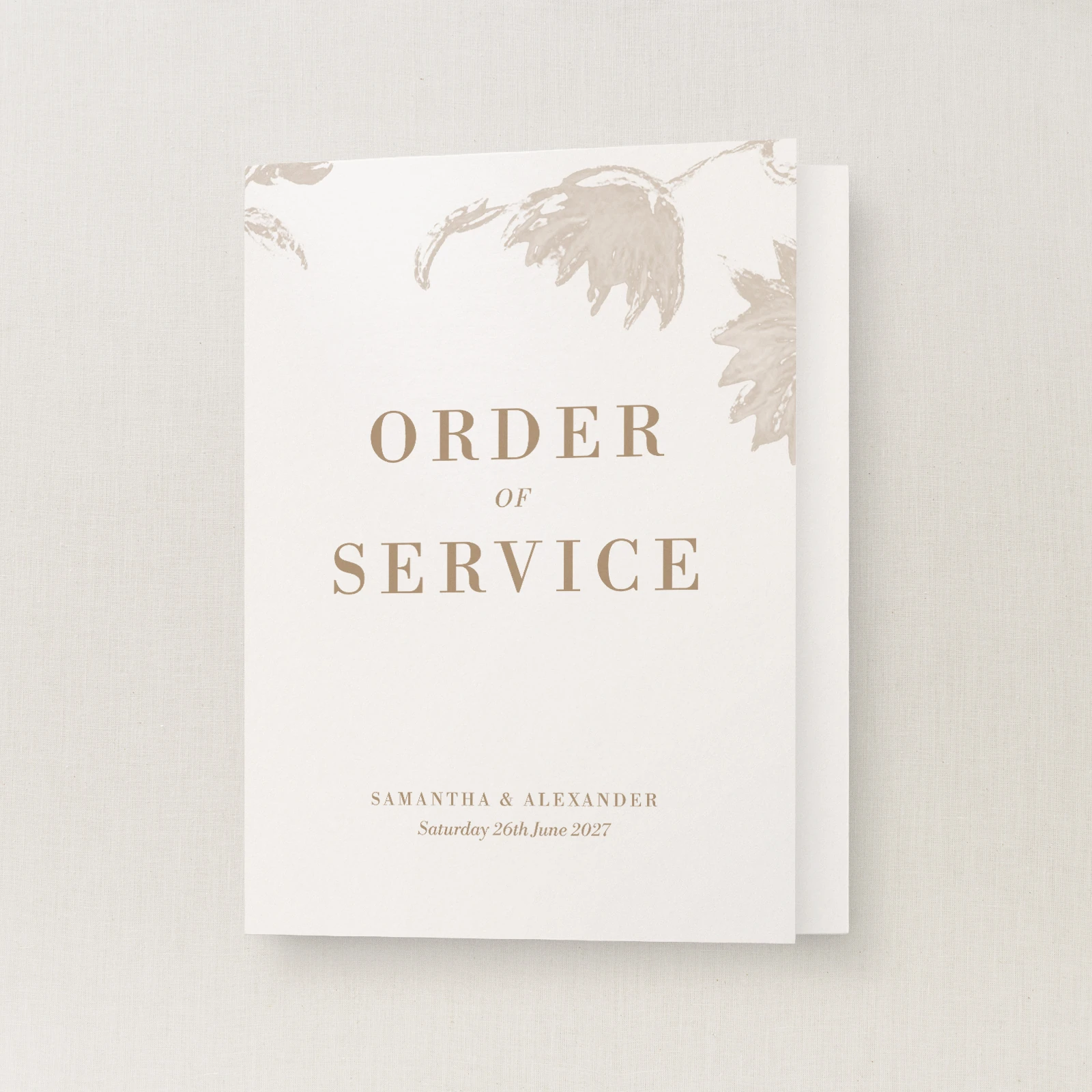 Cassis Collection Order of Service