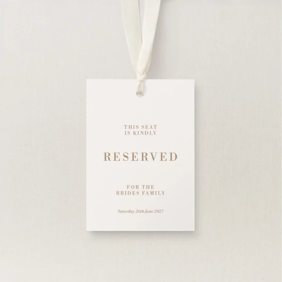 Cassis Collection Reserved Seating Tag