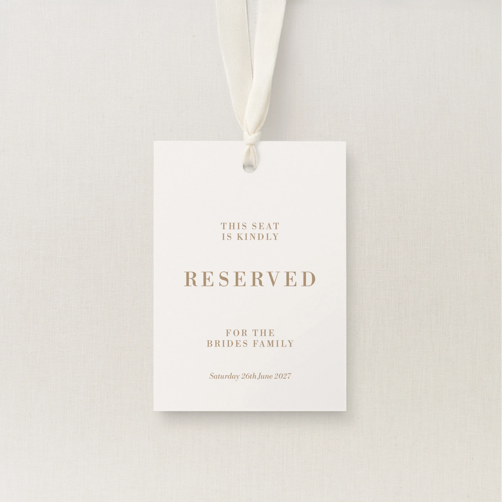 Cassis Collection Reserved Seating Tag