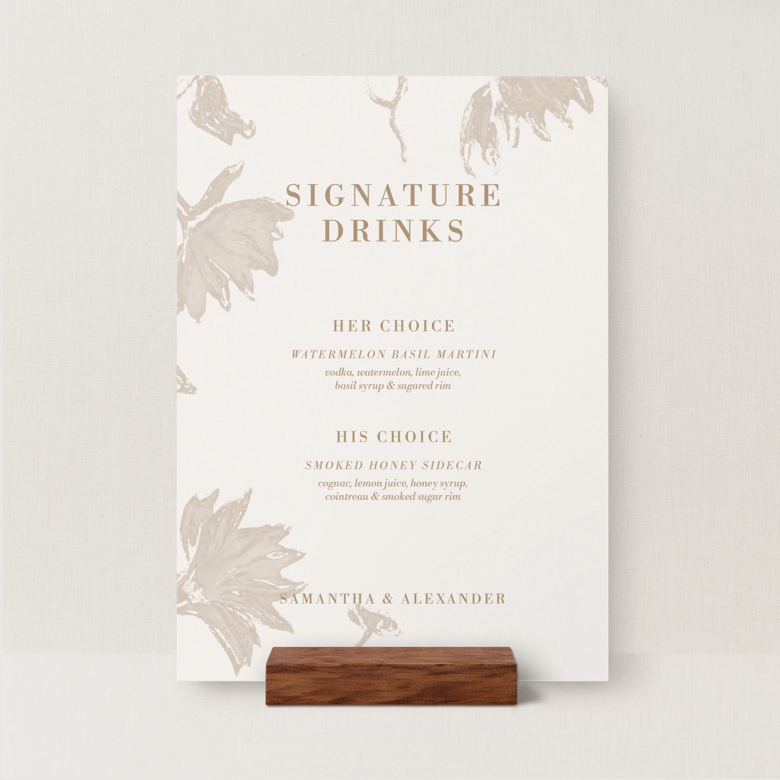 Cassis Collection Signature Drinks Sign - Image 2