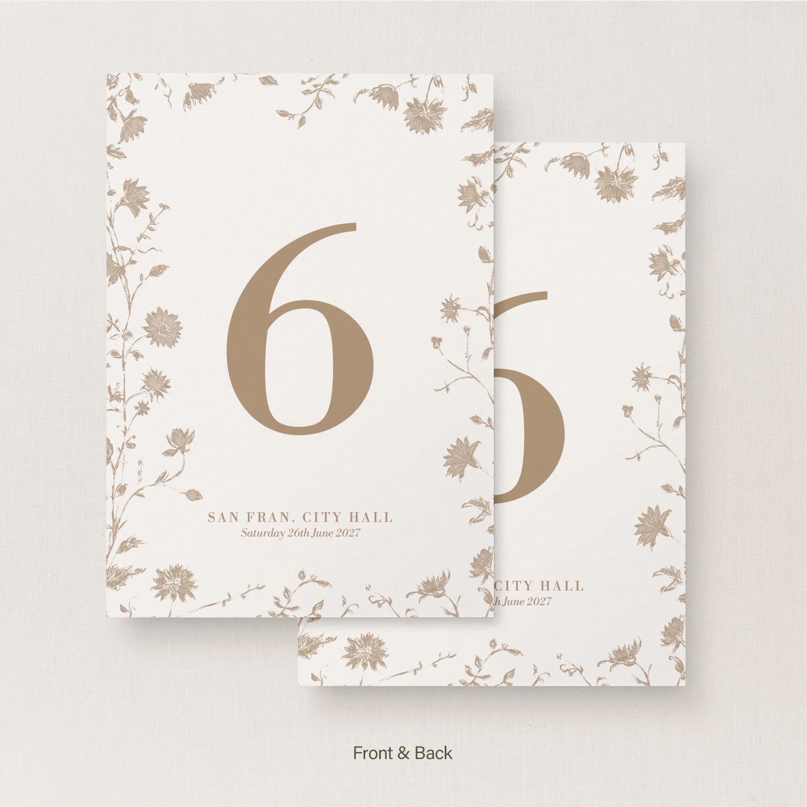 Cassis Collection Table Number Sign - Image 4