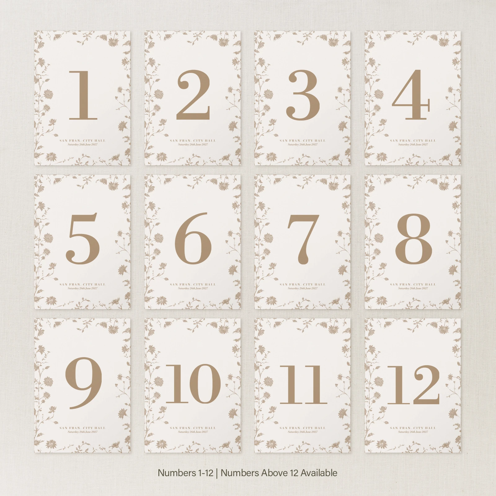 Cassis Collection Table Number Sign - Image 5
