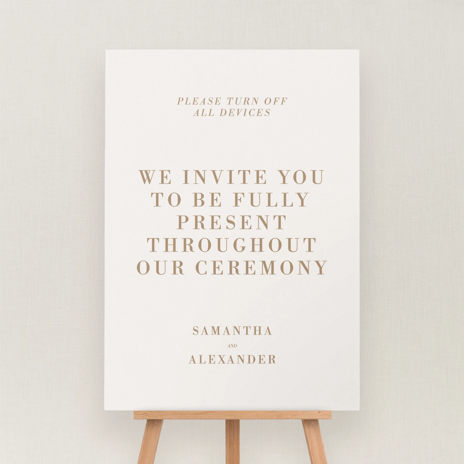 Cassis Collection Unplugged Ceremony Sign