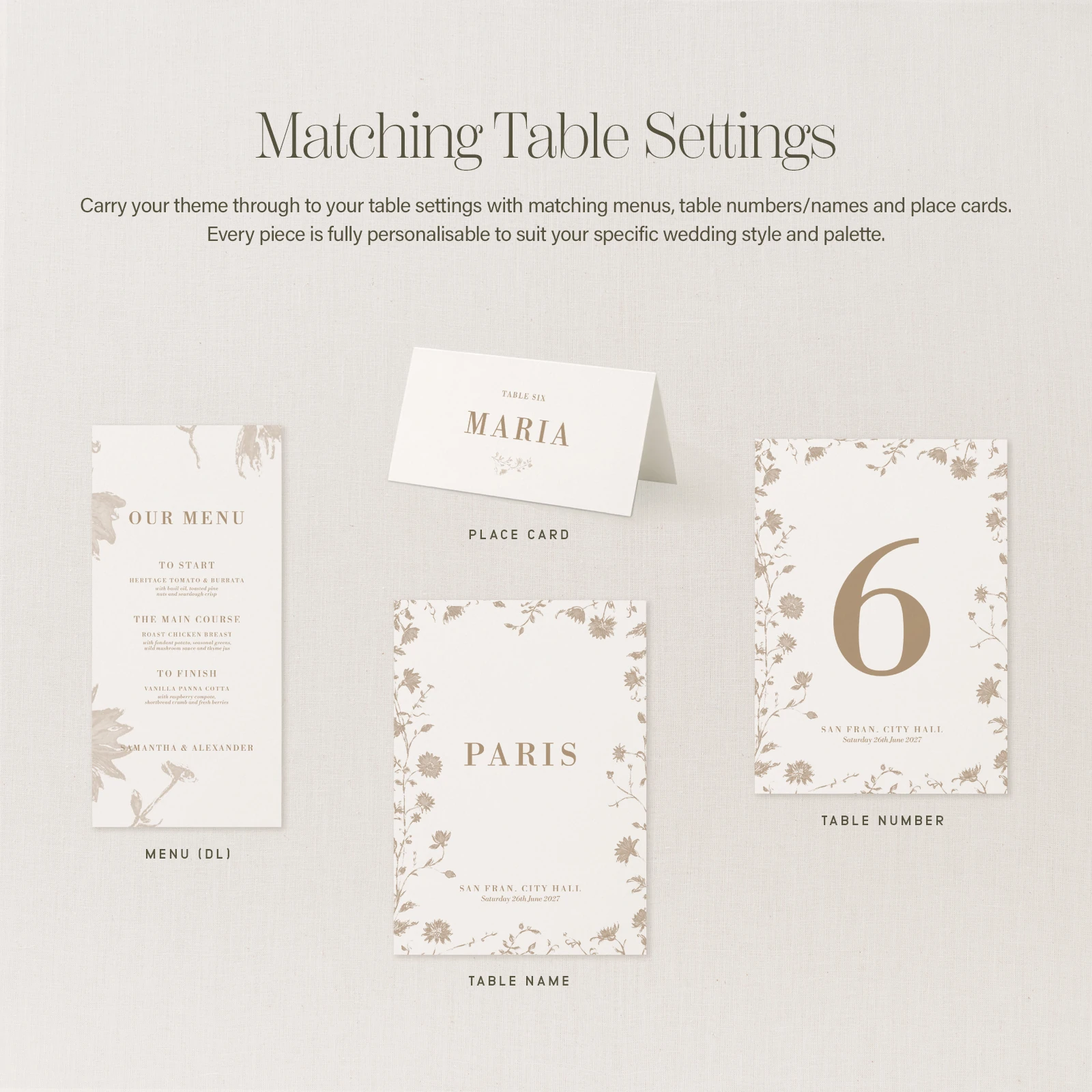 Cassis Collection Table Number Sign - Image 6