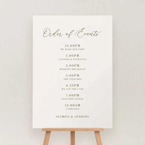 Civita Collection Order of the Day Sign