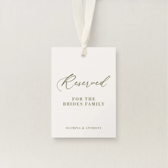 Civita Collection Reserved Seating Tag