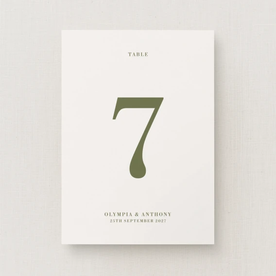 Civita Collection Table Number Sign