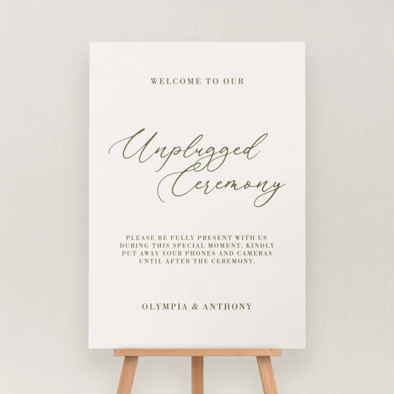 Civita Collection Unplugged Ceremony Sign
