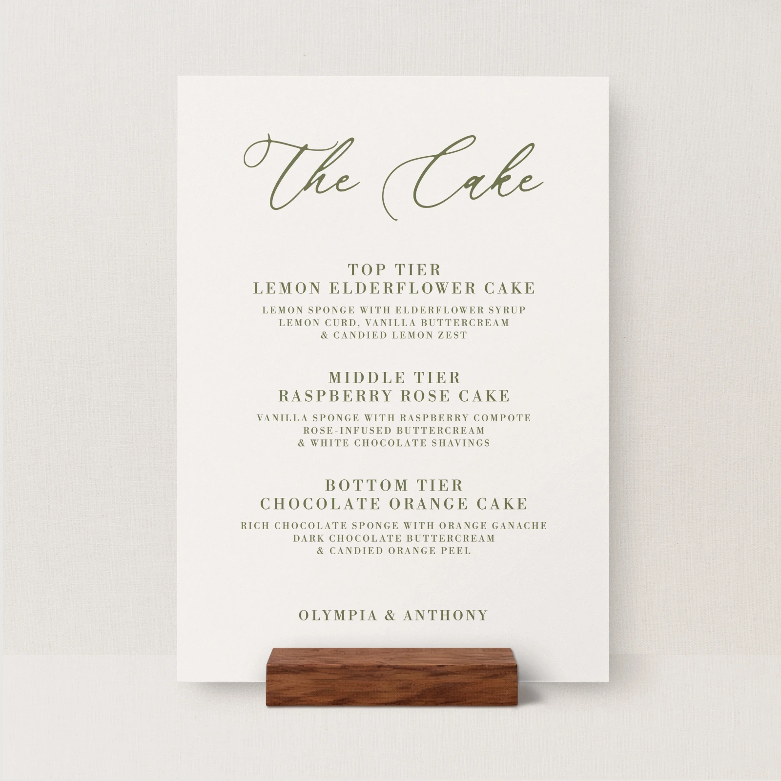 Civita Collection Wedding Cake Sign - Image 2