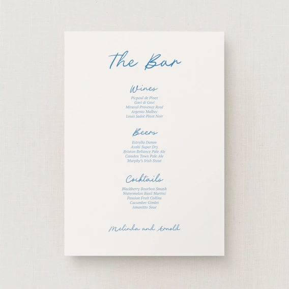 Clermount Collection Drinks Menu