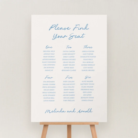 Clermount Collection Seating Chart Sign