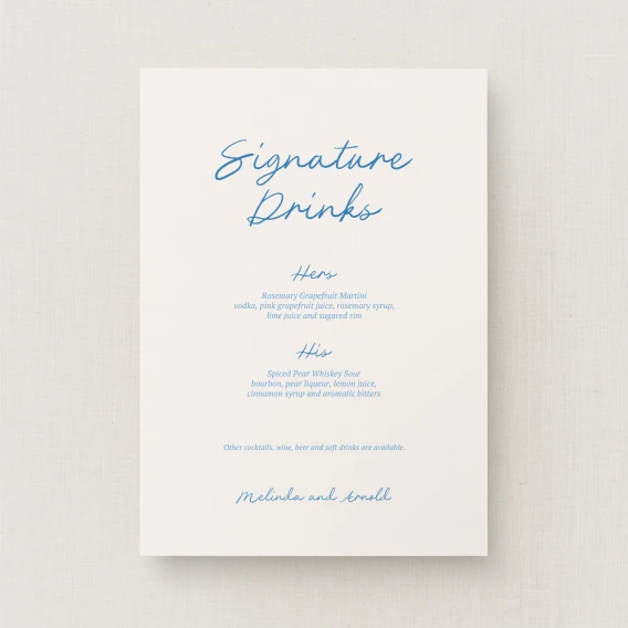 Clermount Collection Signature Drinks Sign