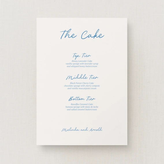 Clermount Collection Wedding Cake Sign