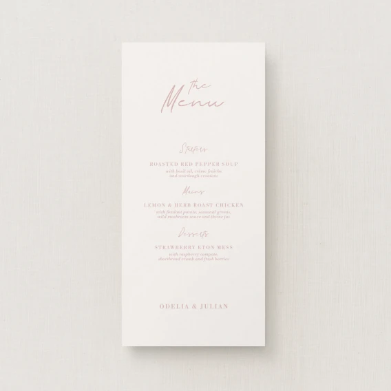 Corciano Collection Wedding Menu (Narrow)