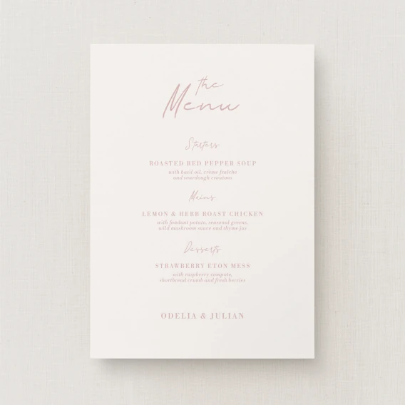 Corciano Collection Wedding Menu (Standard)