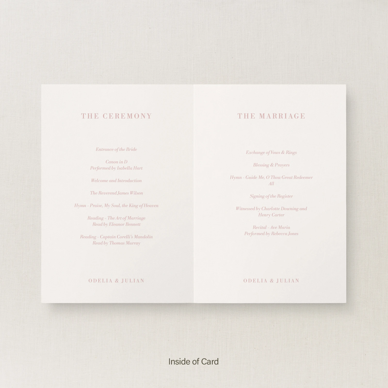 Corciano Collection Order of Service - Image 2