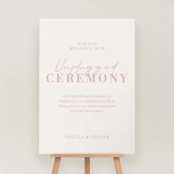Corciano Collection Unplugged Ceremony Sign