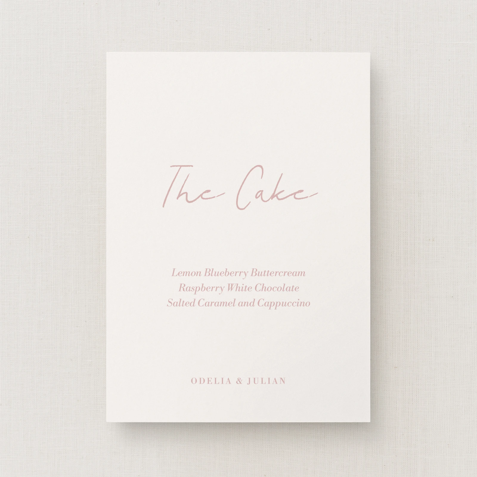 Corciano Collection Wedding Cake Sign