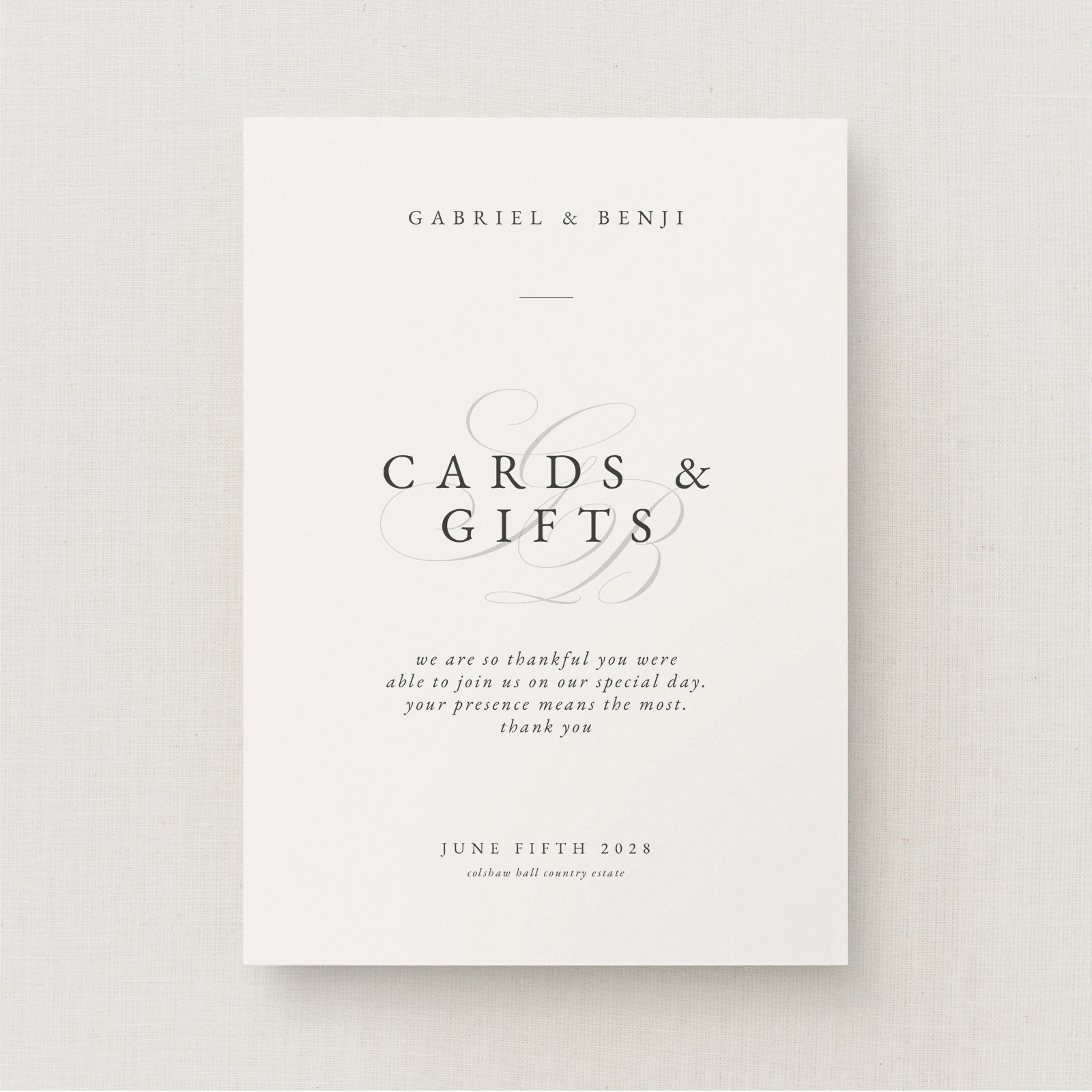 Danto Collection Cards & Gifts Sign