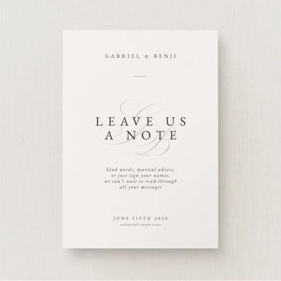 Danto Collection Guest Book Sign
