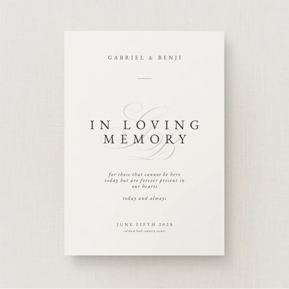 Danto Collection In Loving Memory Sign