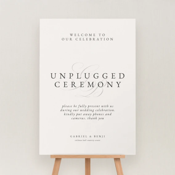 Danto Collection Unplugged Ceremony Sign