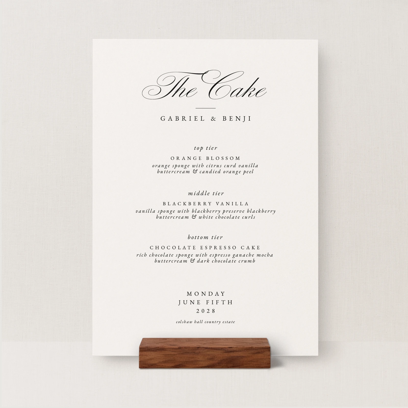 Danto Collection Wedding Cake Sign - Image 2