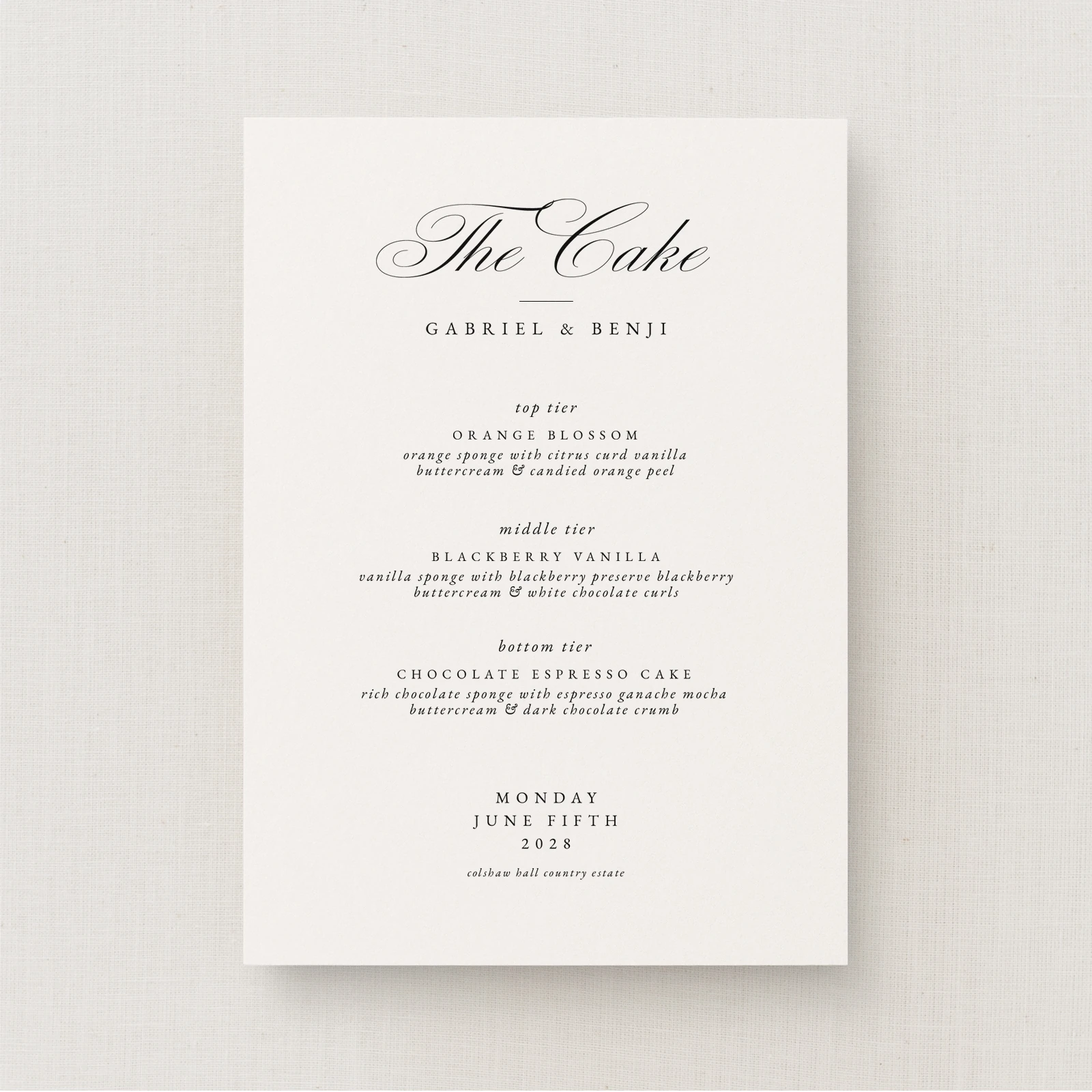 Danto Collection Wedding Cake Sign