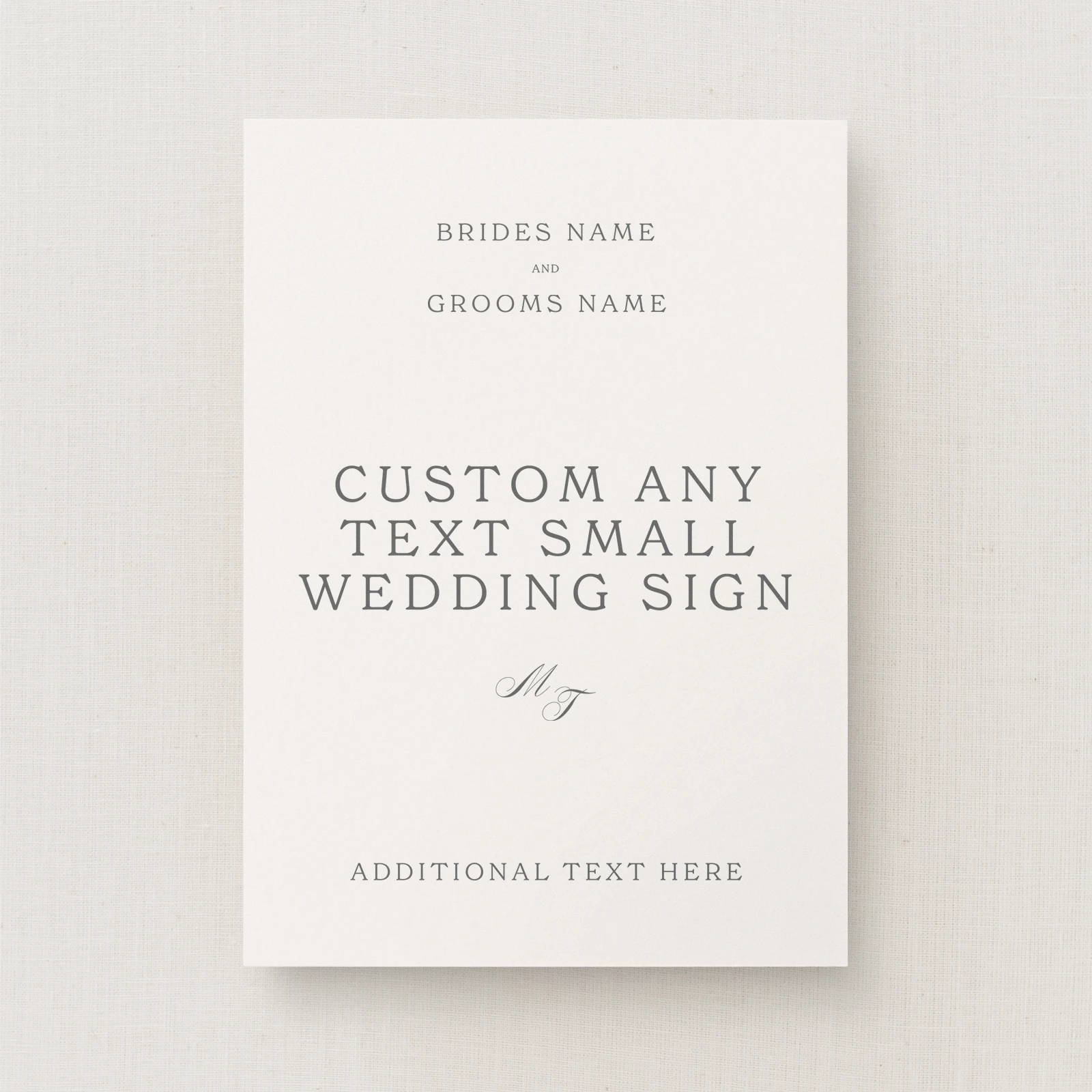 Fitz Collection Custom Small Sign