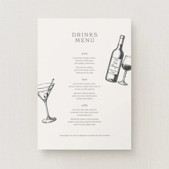 Fitz Collection Drinks Menu