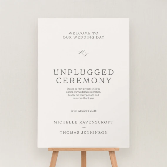 Fitz Collection Unplugged Ceremony Sign