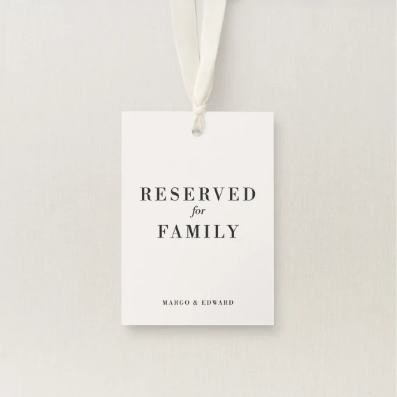 Hagen Collection Reserved Seating Tag