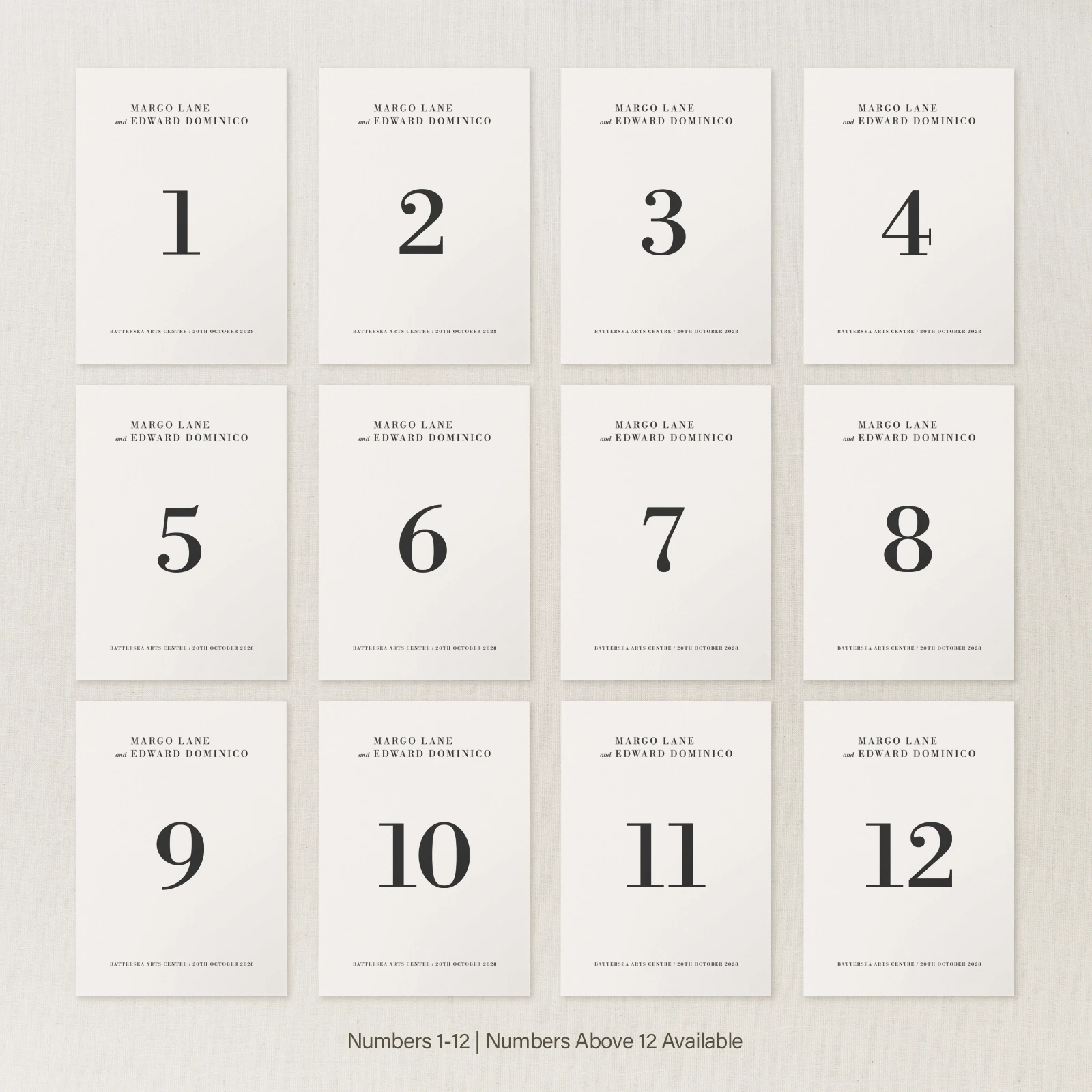 Hagen Collection Table Number Sign - Image 5