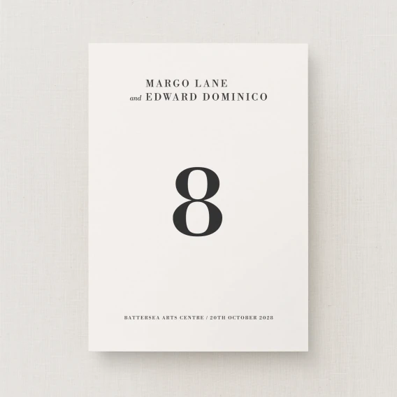 Hagen Collection Table Number Sign