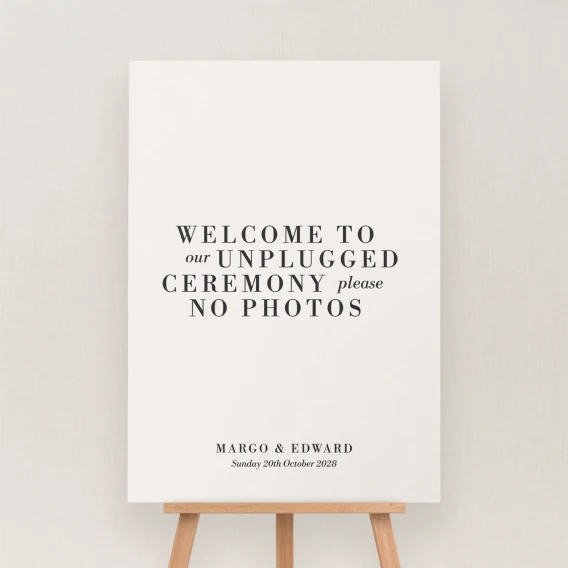 Hagen Collection Unplugged Ceremony Sign