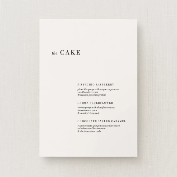 Hagen Collection Wedding Cake Sign
