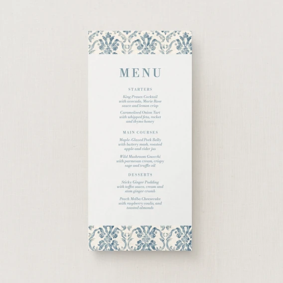 Sarlet Collection Wedding Menu (Narrow)
