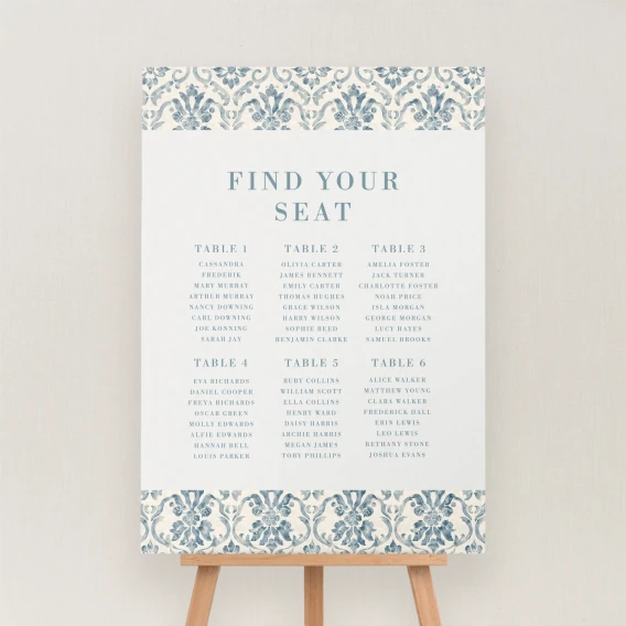 Sarlet Collection Seating Chart Sign